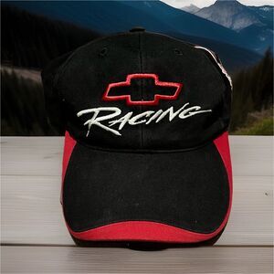 Checkered Flag Sports Chevrolet Racing NASCAR Cap Black Red One Size Unisex